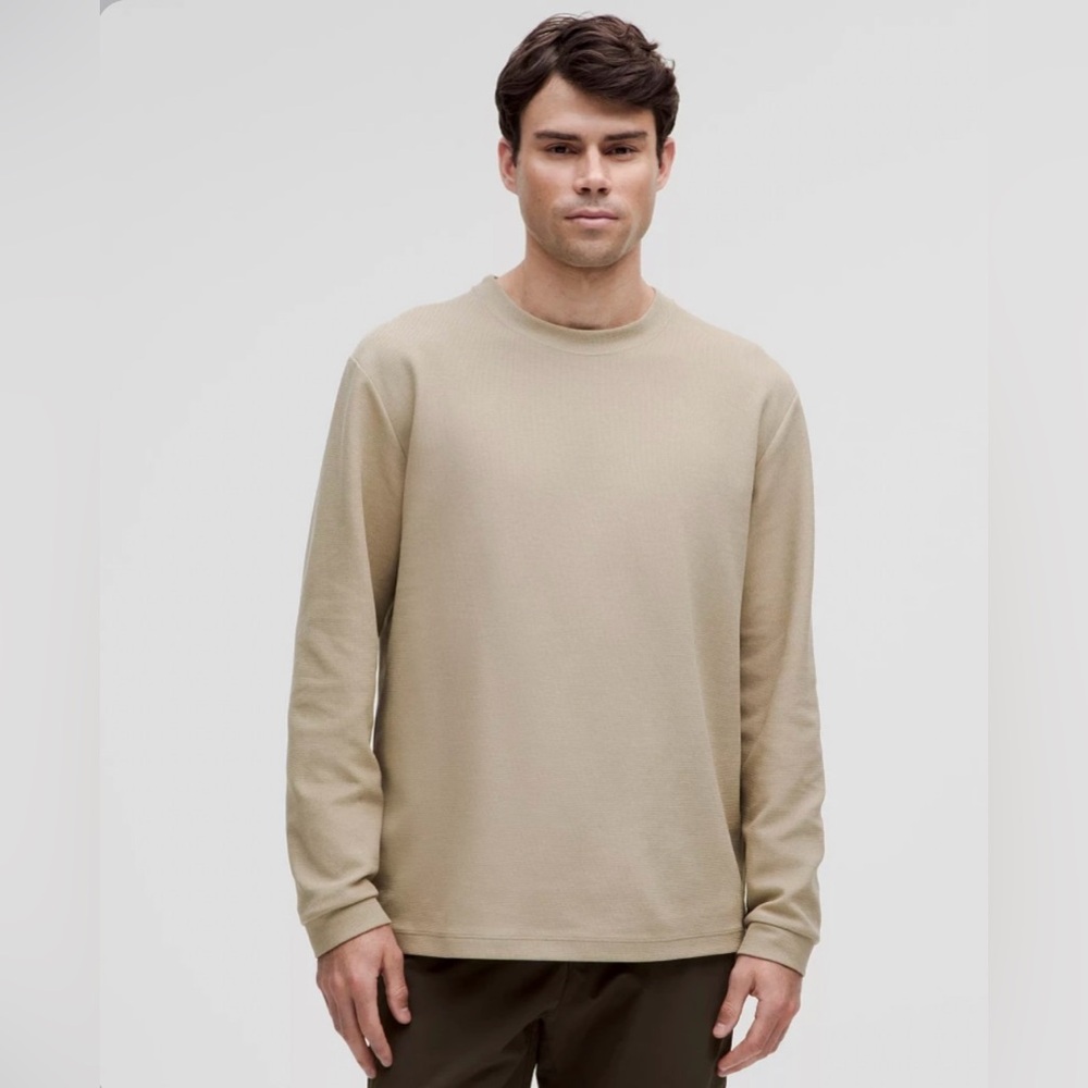 Lululemon Athletica Men’s Heavyweight Cotton Long Sleeve Shirt;Sheer Oak, Size S